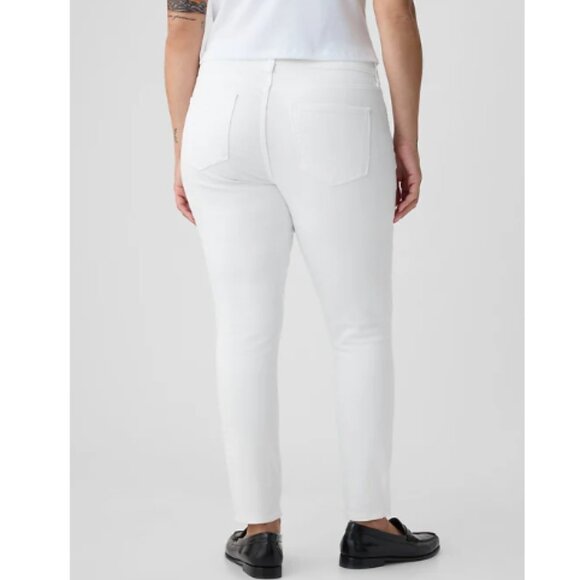 GAP Mid Rise True Skinny Optic White Stretch Jeans Size 33/16 #570471 MSRP $80 - Picture 2 of 10